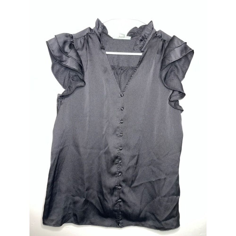 Ryegrass Black Button Up Shirt/Blouse SIze Medium